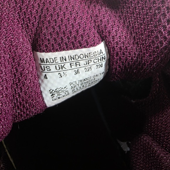 Adidas Pro‎ Model High Top Sneakers Maroon White Stripes Shoes kids 5 womens 5.5 - Picture 8 of 8